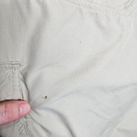 Cabelas Guidewear Beige Nylon Cargo‎ Pants 3X 30L Adjustable Belt Pockets Gorp - Picture 5 of 11
